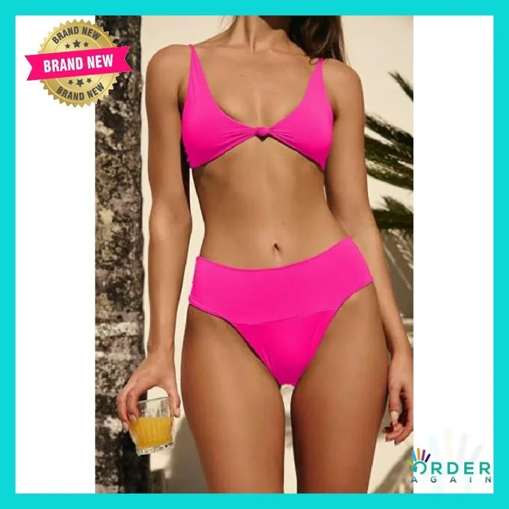 Sexy Knot Bikini Set Adjustable Straps Cheeky Bottom Y2K Chic Summer Swimwear